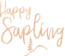 Happy Sapling Logo.  Calgary based online retailer for baby goods, including IKEA Antilop High Chair Footrests, Cushion Covers and Placemats